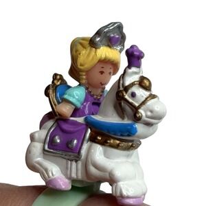 BLUEBIRD POLLY POCKET Pony Parade Ring Horse Princess White Purple Vintage 1993
